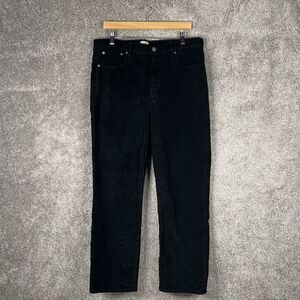J. Crew Pants Womens Size 32 Black Corduroy Vintage Slim Straight Leg Pockets